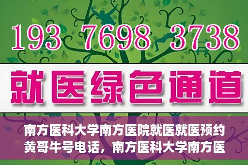 南方医科大学南方医院就医就医预约黄哥牛号电话，南方医科大学南方医院预约挂号攻略，黄哥牛号电话就医预约指南