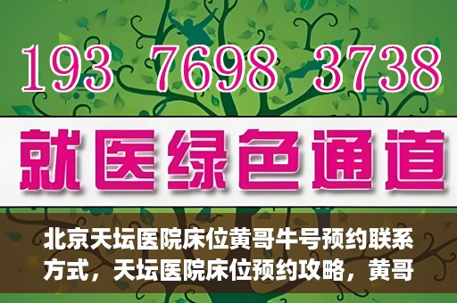 北京天坛医院床位黄哥牛号预约联系方式，天坛医院床位预约攻略，黄哥牛号预约联系方式揭秘