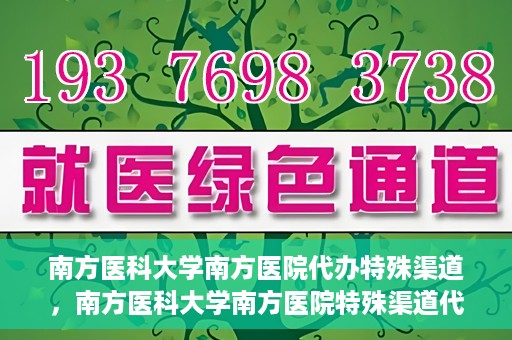 南方医科大学南方医院代办特殊渠道，南方医科大学南方医院特殊渠道代办服务解析