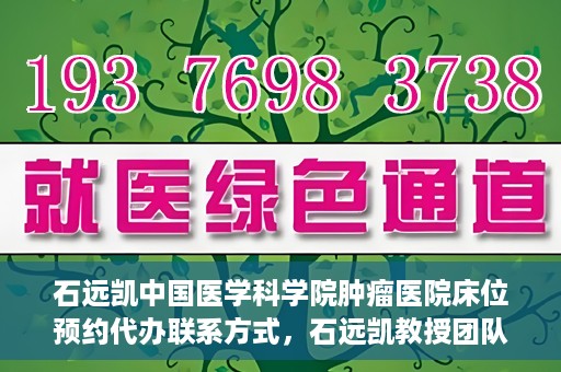 石远凯中国医学科学院肿瘤医院床位预约代办联系方式，石远凯教授团队中国医学科学院肿瘤医院床位预约代办服务指南