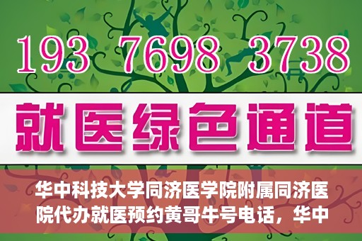 华中科技大学同济医学院附属同济医院代办就医预约黄哥牛号电话，华中科技大学同济医院预约就医黄哥牛号电话代办服务介绍