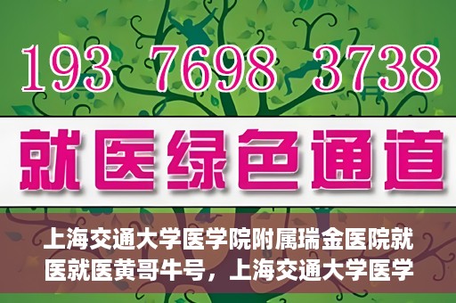 上海交通大学医学院附属瑞金医院就医就医黄哥牛号，上海交通大学医学院附属瑞金医院就医黄哥牛号解析与体验