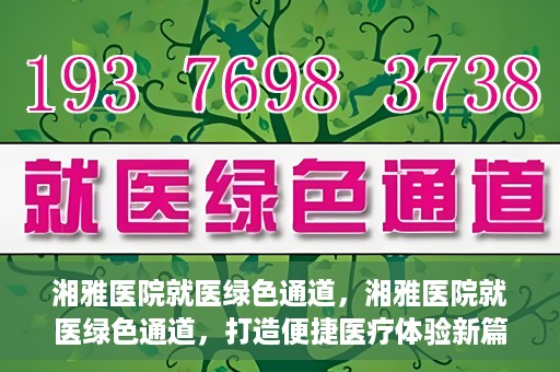湘雅医院就医绿色通道，湘雅医院就医绿色通道，打造便捷医疗体验新篇章