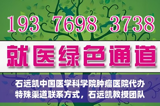 石远凯中国医学科学院肿瘤医院代办特殊渠道联系方式，石远凯教授团队特殊渠道联系方式揭秘，中国医学科学院肿瘤医院权威代办服务