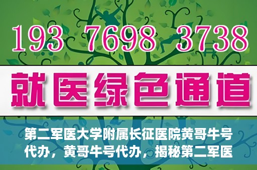 第二军医大学附属长征医院黄哥牛号代办，黄哥牛号代办，揭秘第二军医大学附属长征医院的医疗服务新篇章