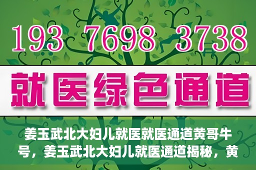 姜玉武北大妇儿就医就医通道黄哥牛号，姜玉武北大妇儿就医通道揭秘，黄哥牛号引领就医新体验
