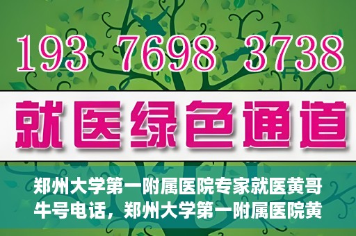 郑州大学第一附属医院专家就医黄哥牛号电话，郑州大学第一附属医院黄哥牛号专家就医热线