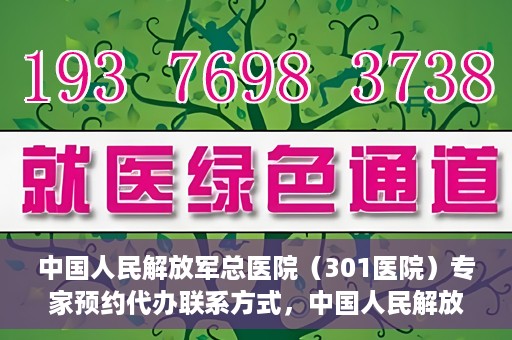 中国人民解放军总医院（301医院）专家预约代办联系方式，中国人民解放军总医院（301医院）专家预约咨询与联系方式全解析