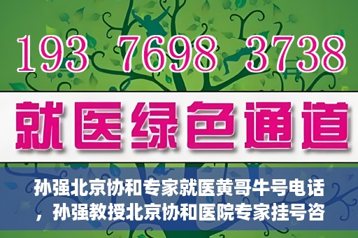 孙强北京协和专家就医黄哥牛号电话，孙强教授北京协和医院专家挂号咨询热线——黄哥牛号电话揭秘