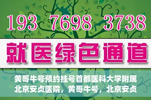 黄哥牛号预约挂号首都医科大学附属北京安贞医院，黄哥牛号，北京安贞医院预约挂号攻略