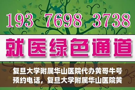 复旦大学附属华山医院代办黄哥牛号预约电话，复旦大学附属华山医院黄哥牛号预约代办服务联系电话解析