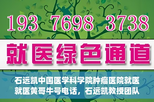 石远凯中国医学科学院肿瘤医院就医就医黄哥牛号电话，石远凯教授团队就医攻略，黄哥牛号电话预约与肿瘤医院就医指南