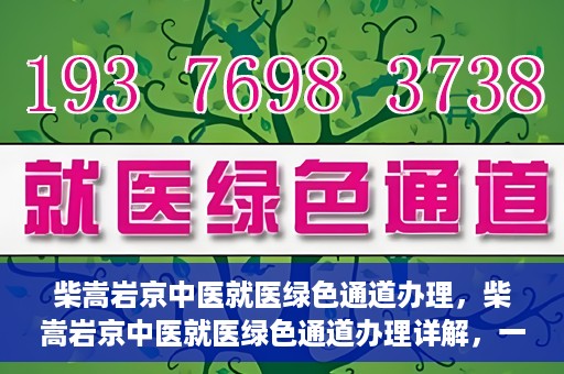 柴嵩岩京中医就医绿色通道办理，柴嵩岩京中医就医绿色通道办理详解，一站式解决您的就医难题