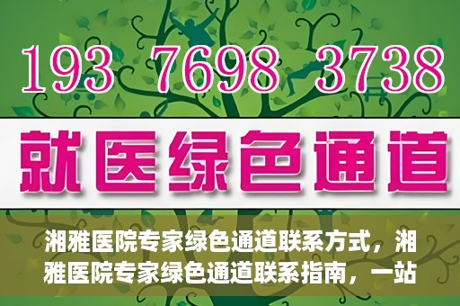湘雅医院专家绿色通道联系方式，湘雅医院专家绿色通道联系指南，一站式解决您的健康需求