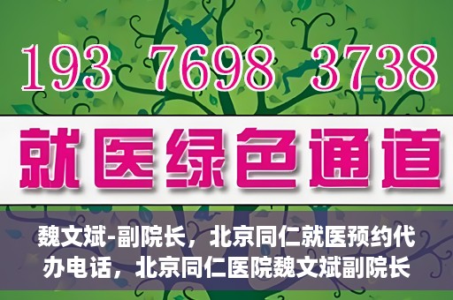 魏文斌-副院长，北京同仁就医预约代办电话，北京同仁医院魏文斌副院长，就医预约代办电话详解