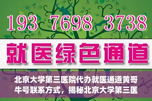 北京大学第三医院代办就医通道黄哥牛号联系方式，揭秘北京大学第三医院就医代办通道，黄哥牛号联系方式及操作指南