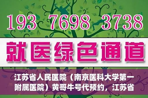 江苏省人民医院（南京医科大学第一附属医院）黄哥牛号代预约，江苏省人民医院（南京医科大学第一附属医院）黄哥牛号预约服务解析