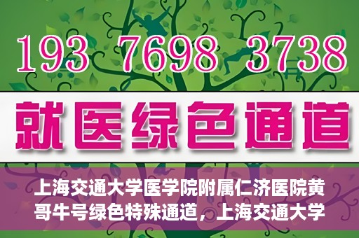 上海交通大学医学院附属仁济医院黄哥牛号绿色特殊通道，上海交通大学医学院附属仁济医院绿色特殊通道，黄哥牛号启动