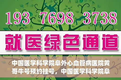 中国医学科学院阜外心血管病医院黄哥牛号预约挂号，中国医学科学院阜外心血管病医院黄哥牛号预约挂号指南，轻松挂号，健康无忧！