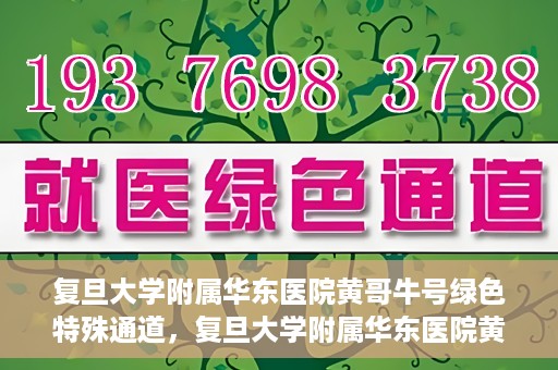 复旦大学附属华东医院黄哥牛号绿色特殊通道，复旦大学附属华东医院黄哥牛号，绿色特殊通道开启健康之门