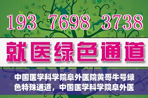 中国医学科学院阜外医院黄哥牛号绿色特殊通道，中国医学科学院阜外医院黄哥牛号，绿色特殊通道的医学力量探索