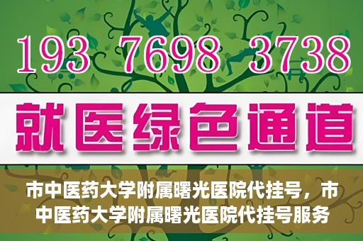 市中医药大学附属曙光医院代挂号，市中医药大学附属曙光医院代挂号服务详解