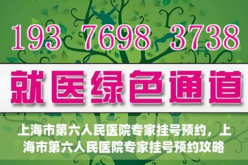 上海市第六人民医院专家挂号预约，上海市第六人民医院专家挂号预约攻略，一站式解决您的就医需求