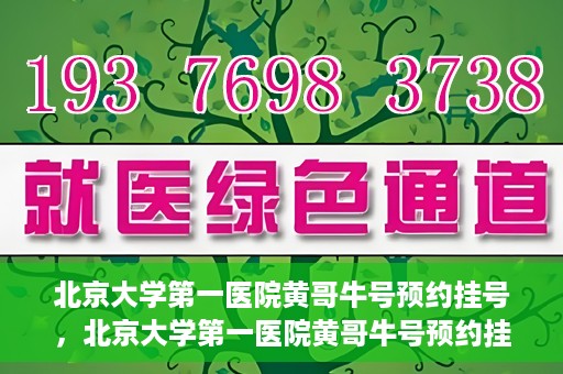 北京大学第一医院黄哥牛号预约挂号，北京大学第一医院黄哥牛号预约挂号攻略，轻松挂号，无忧就医体验