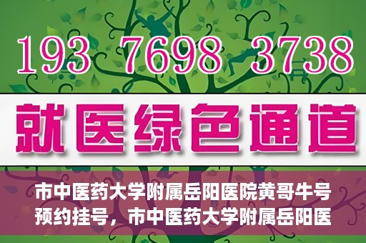 市中医药大学附属岳阳医院黄哥牛号预约挂号，市中医药大学附属岳阳医院黄哥牛号预约挂号攻略