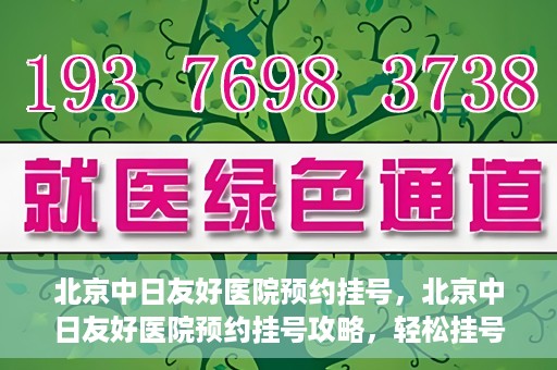 北京中日友好医院预约挂号，北京中日友好医院预约挂号攻略，轻松挂号，就医无忧
