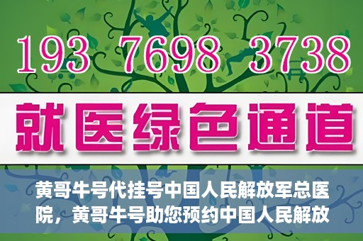 黄哥牛号代挂号中国人民解放军总医院，黄哥牛号助您预约中国人民解放军总医院专家号