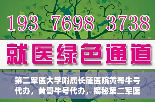第二军医大学附属长征医院黄哥牛号代办，黄哥牛号代办，揭秘第二军医大学附属长征医院的医疗服务新篇章