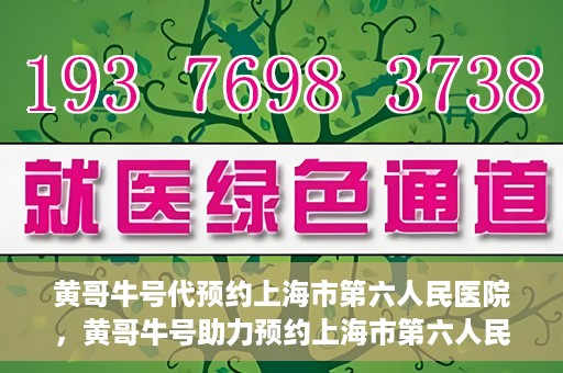 黄哥牛号代预约上海市第六人民医院，黄哥牛号助力预约上海市第六人民医院服务