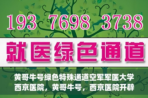 黄哥牛号绿色特殊通道空军军医大学西京医院，黄哥牛号，西京医院开辟绿色特殊通道，空军军医大学的使命与担当