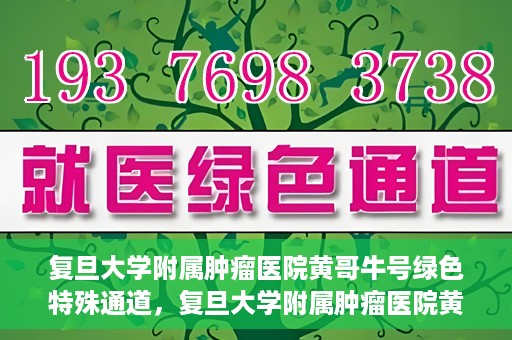 复旦大学附属肿瘤医院黄哥牛号绿色特殊通道，复旦大学附属肿瘤医院黄哥牛号，绿色特殊通道揭秘
