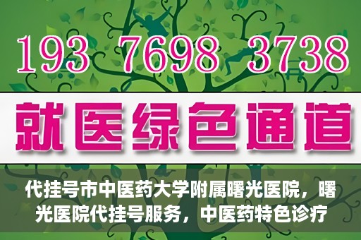 代挂号市中医药大学附属曙光医院，曙光医院代挂号服务，中医药特色诊疗体验之旅