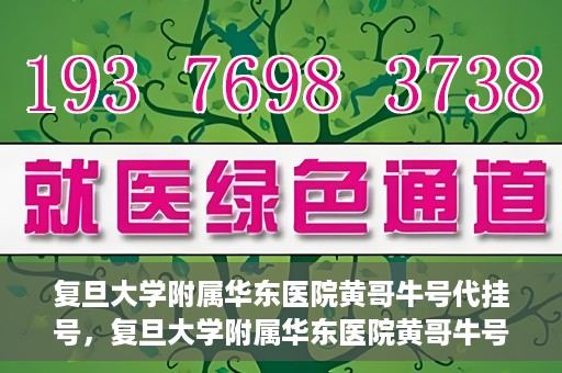 复旦大学附属华东医院黄哥牛号代挂号，复旦大学附属华东医院黄哥牛号代挂号解析与体验分享