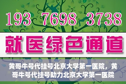 黄哥牛号代挂号北京大学第一医院，黄哥牛号代挂号助力北京大学第一医院就医便捷化
