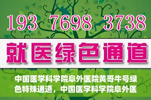 中国医学科学院阜外医院黄哥牛号绿色特殊通道，中国医学科学院阜外医院黄哥牛号，绿色特殊通道的医学力量探索