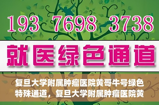 复旦大学附属肿瘤医院黄哥牛号绿色特殊通道，复旦大学附属肿瘤医院黄哥牛号，绿色特殊通道揭秘