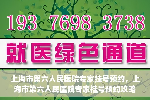 上海市第六人民医院专家挂号预约，上海市第六人民医院专家挂号预约攻略，一站式解决您的就医需求