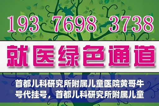 首都儿科研究所附属儿童医院黄哥牛号代挂号，首都儿科研究所附属儿童医院黄哥牛号——便捷挂号新体验