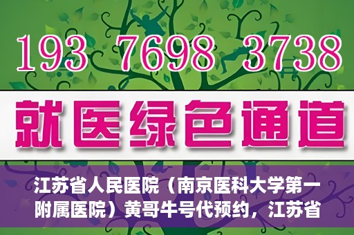 江苏省人民医院（南京医科大学第一附属医院）黄哥牛号代预约，江苏省人民医院（南京医科大学第一附属医院）黄哥牛号预约服务解析