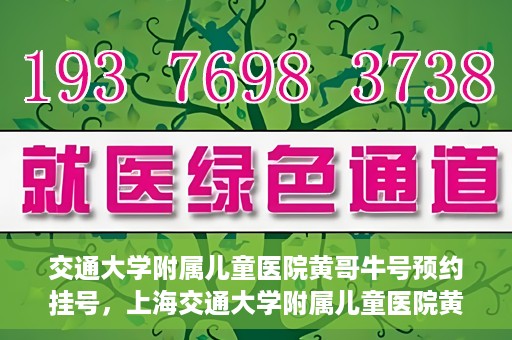 交通大学附属儿童医院黄哥牛号预约挂号，上海交通大学附属儿童医院黄哥牛儿科专家预约挂号攻略