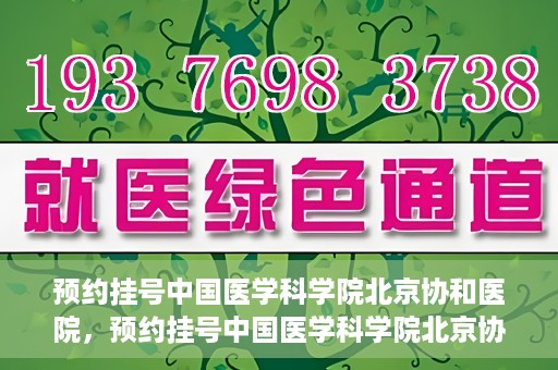 预约挂号中国医学科学院北京协和医院，预约挂号中国医学科学院北京协和医院，权威医疗资源的便捷通道