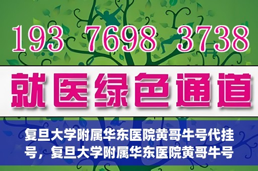 复旦大学附属华东医院黄哥牛号代挂号，复旦大学附属华东医院黄哥牛号代挂号解析与体验分享