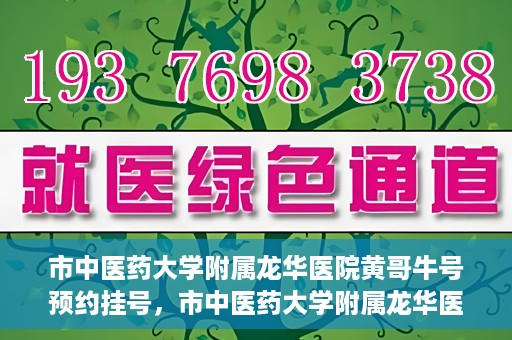 市中医药大学附属龙华医院黄哥牛号预约挂号，市中医药大学附属龙华医院黄哥牛号预约挂号攻略揭秘