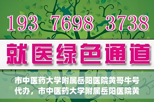 市中医药大学附属岳阳医院黄哥牛号代办，市中医药大学附属岳阳医院黄哥牛号代办，一站式医疗服务的信赖之选