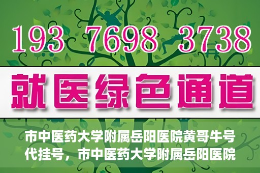 市中医药大学附属岳阳医院黄哥牛号代挂号，市中医药大学附属岳阳医院黄哥牛号代挂号服务解析