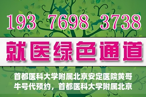 首都医科大学附属北京安定医院黄哥牛号代预约，首都医科大学附属北京安定医院黄哥牛号预约服务解析